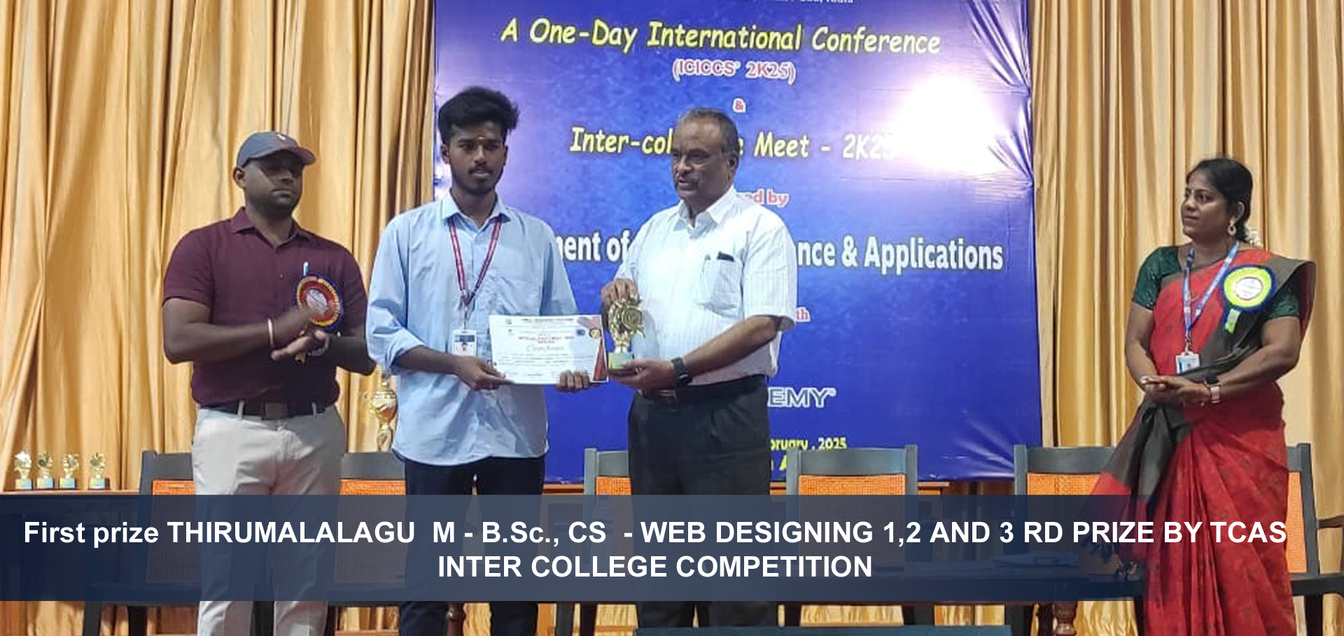 First prize THIRUMALALAGU M - B.SC COMPUTER SCIENCE