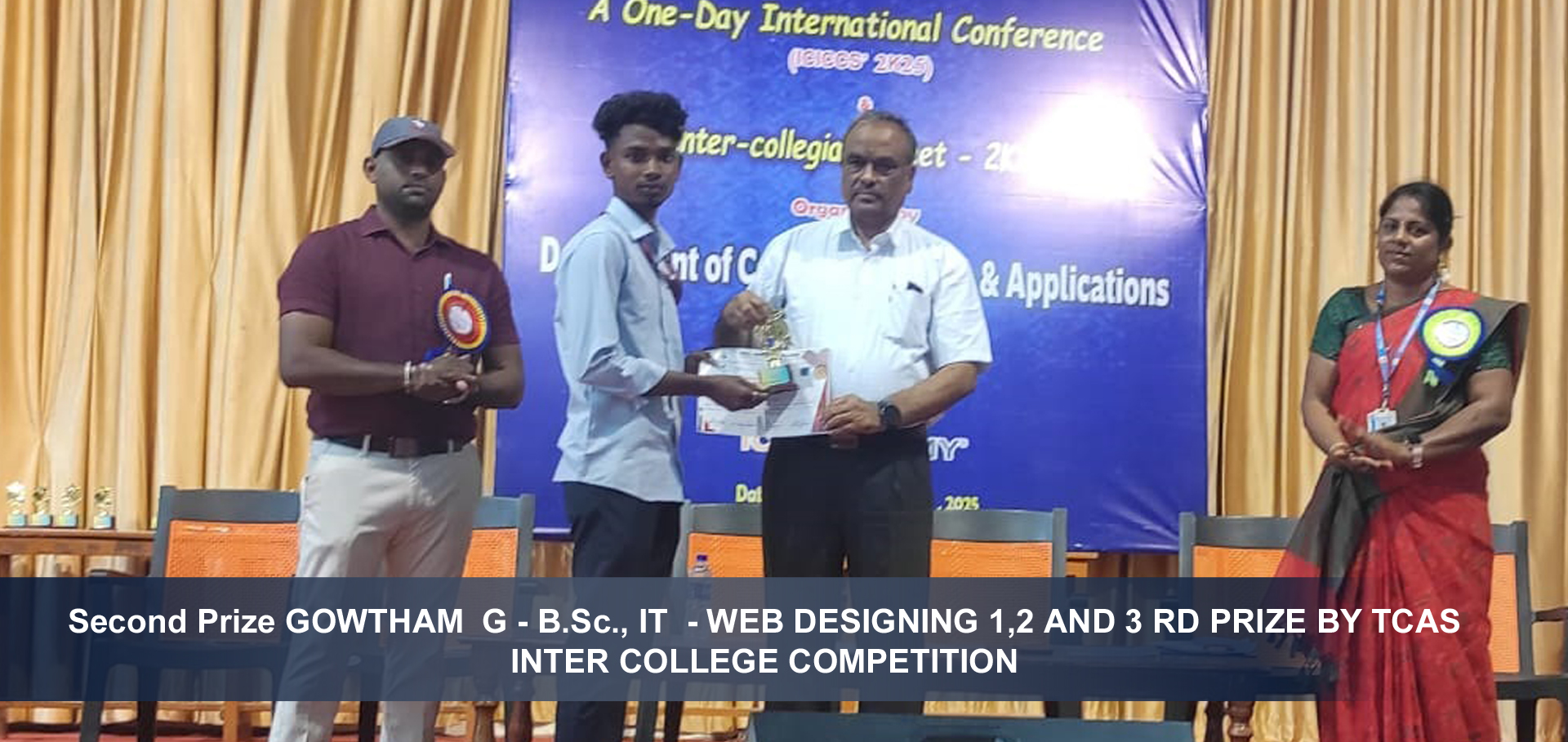 Second Prize GOWTHAM G - B.Sc., IT